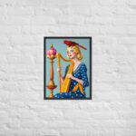 d-Lady Harp Framed poster - Image 3