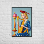 d-Lady Harp Framed poster