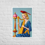 d-Lady Harp Framed poster - Image 12