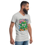 Unisex Short Sleeve V-Neck T-Shirt - Image 2