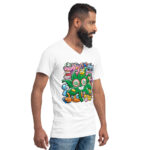 Unisex Short Sleeve V-Neck T-Shirt - Image 4